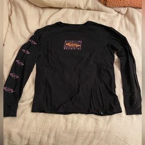Black long sleeve with quicksilver graphic, size small